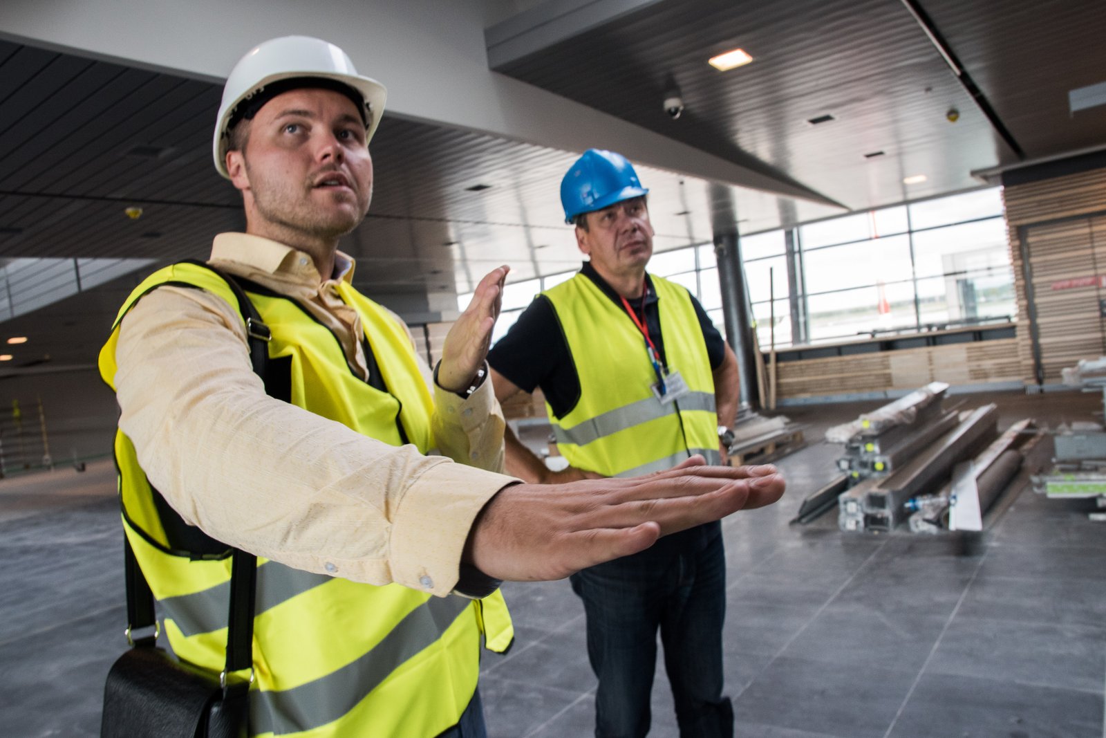 On-site construction photography